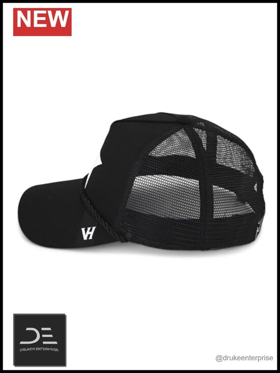 Mesh Star Trucker Hat with Pearl Embellishment - Adjustable Snapback for Women
